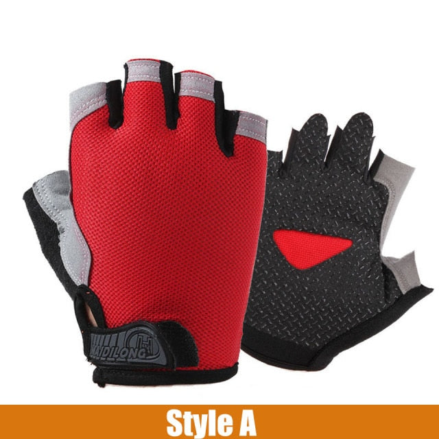 Silicone Anti-slip and Anti-sweat Half Finger Bicycle Unisex Glove D40