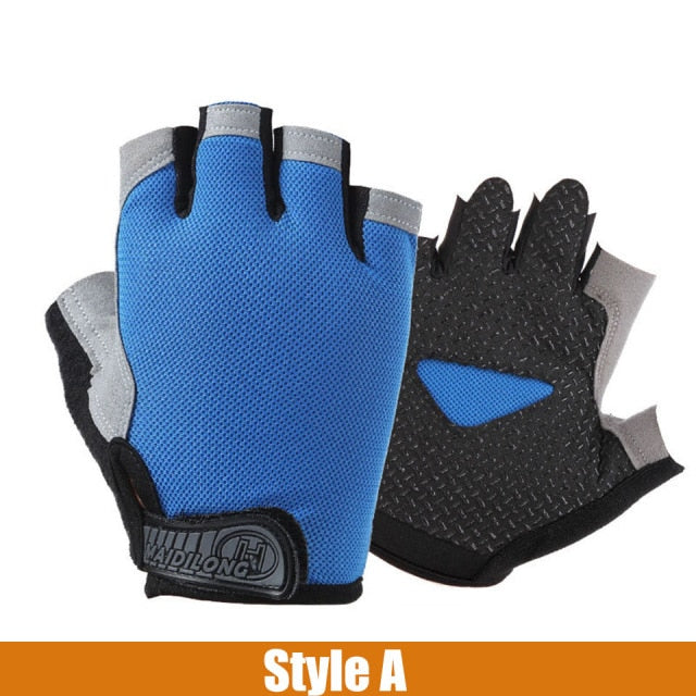 Silicone Anti-slip and Anti-sweat Half Finger Bicycle Unisex Glove D40