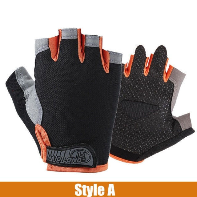 Silicone Anti-slip and Anti-sweat Half Finger Bicycle Unisex Glove D40