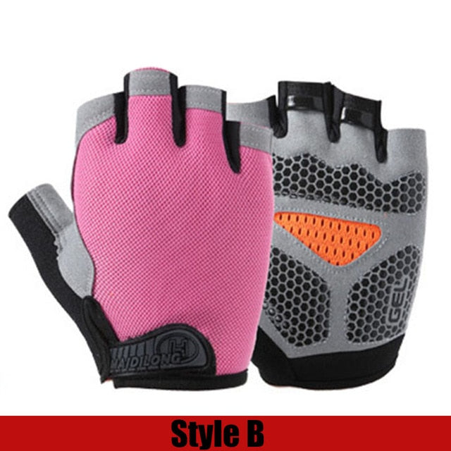 Silicone Anti-slip and Anti-sweat Half Finger Bicycle Unisex Glove D40