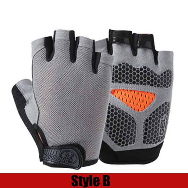 Silicone Anti-slip and Anti-sweat Half Finger Bicycle Unisex Glove D40