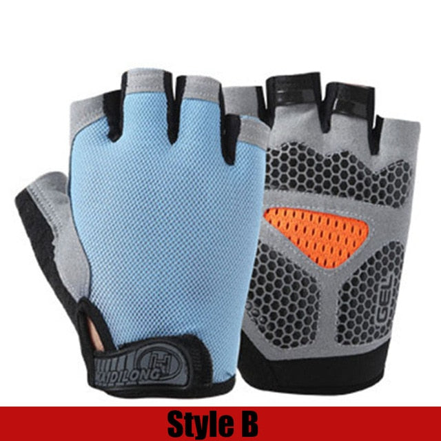 Silicone Anti-slip and Anti-sweat Half Finger Bicycle Unisex Glove D40