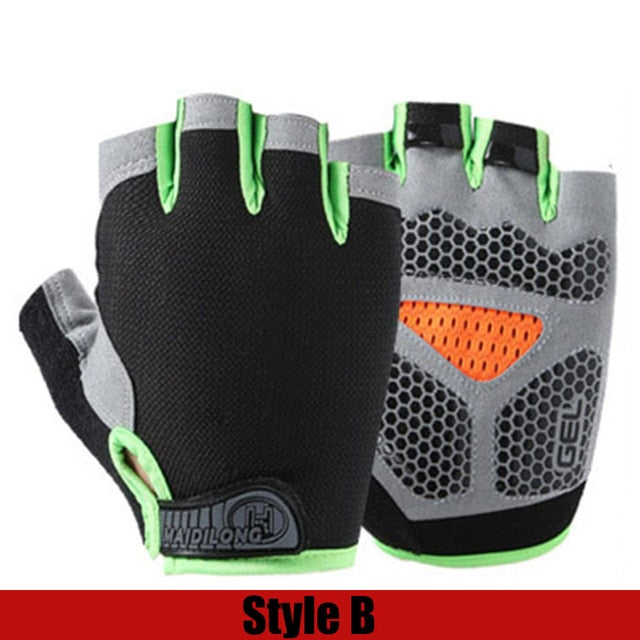 Silicone Anti-slip and Anti-sweat Half Finger Bicycle Unisex Glove D40