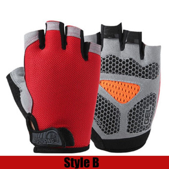 Silicone Anti-slip and Anti-sweat Half Finger Bicycle Unisex Glove D40