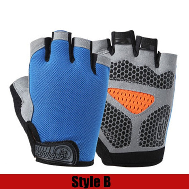 Silicone Anti-slip and Anti-sweat Half Finger Bicycle Unisex Glove D40