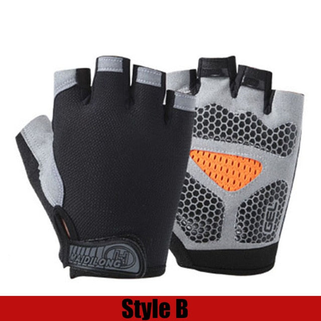 Silicone Anti-slip and Anti-sweat Half Finger Bicycle Unisex Glove D40
