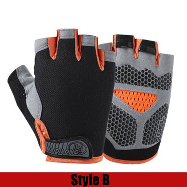 Silicone Anti-slip and Anti-sweat Half Finger Bicycle Unisex Glove D40