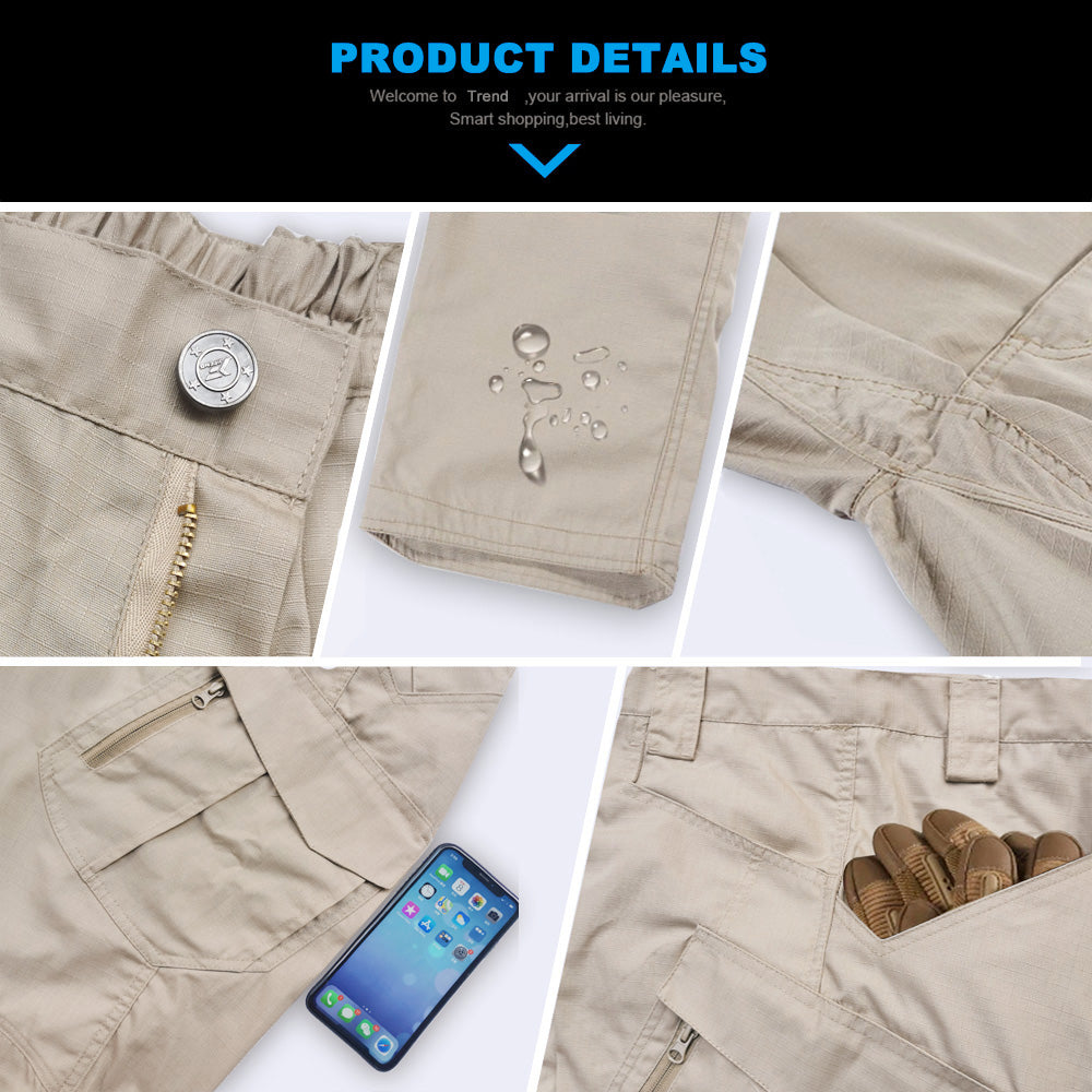Mens Tactical Pants Multiple Pocket Elasticity Military