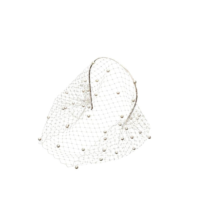 C2C Crystal Face Net Charming Wedding Veil and Headband Occasional Veil