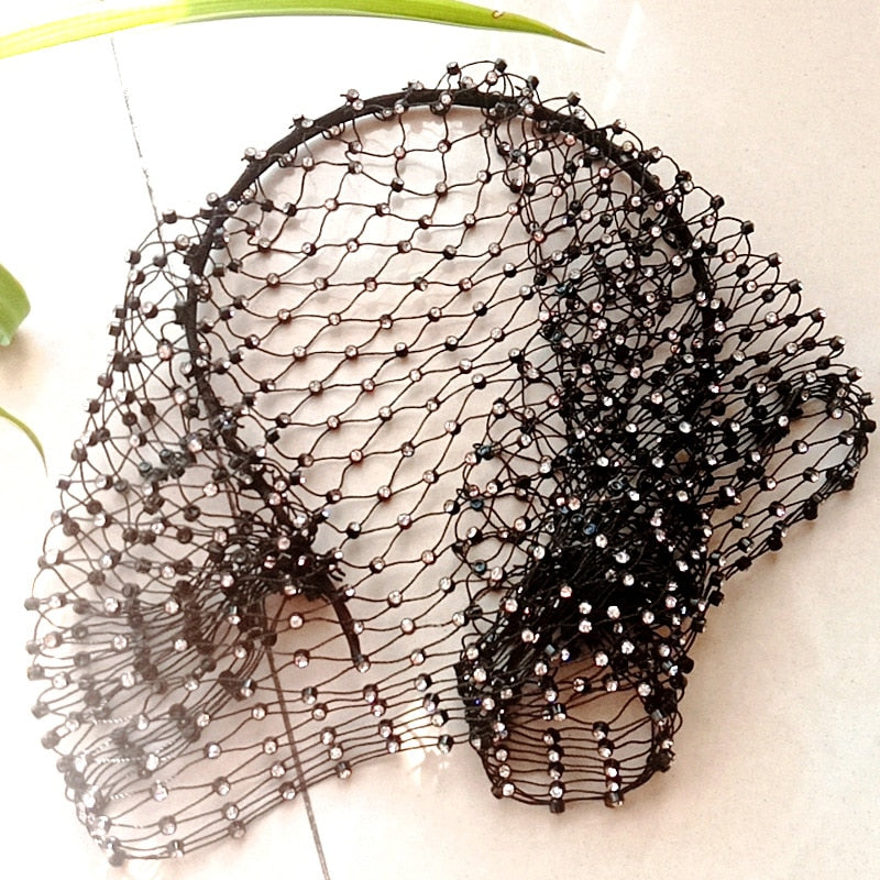 C2C Crystal Face Net Charming Wedding Veil and Headband Occasional Veil