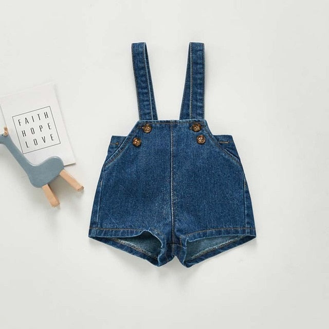 C2C Mall- Campure Baby Unisex Sleeveless Denim Romper