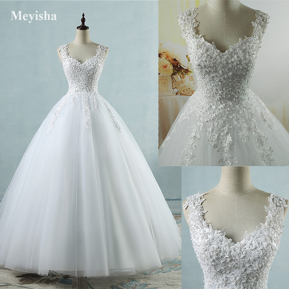 ZJ9076 Ball Gowns Spaghetti Straps Tulle Bridal Dress For Wedding