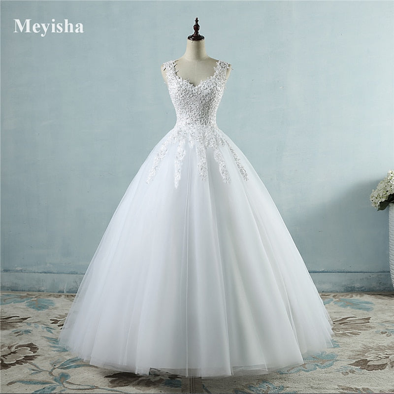 ZJ9076 Ball Gowns Spaghetti Straps Tulle Bridal Dress For Wedding