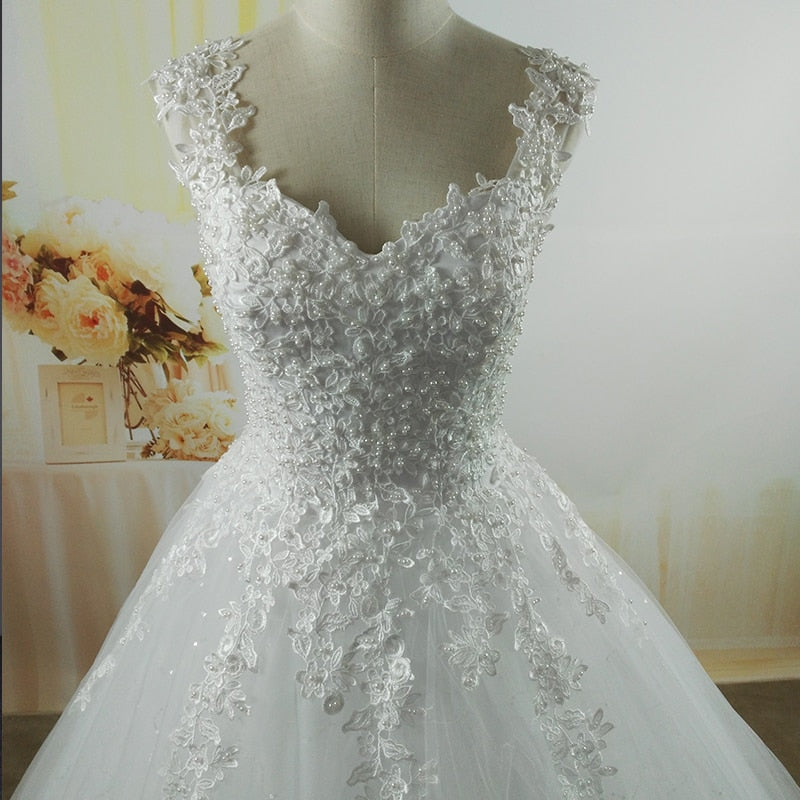 ZJ9076 Ball Gowns Spaghetti Straps Tulle Bridal Dress For Wedding