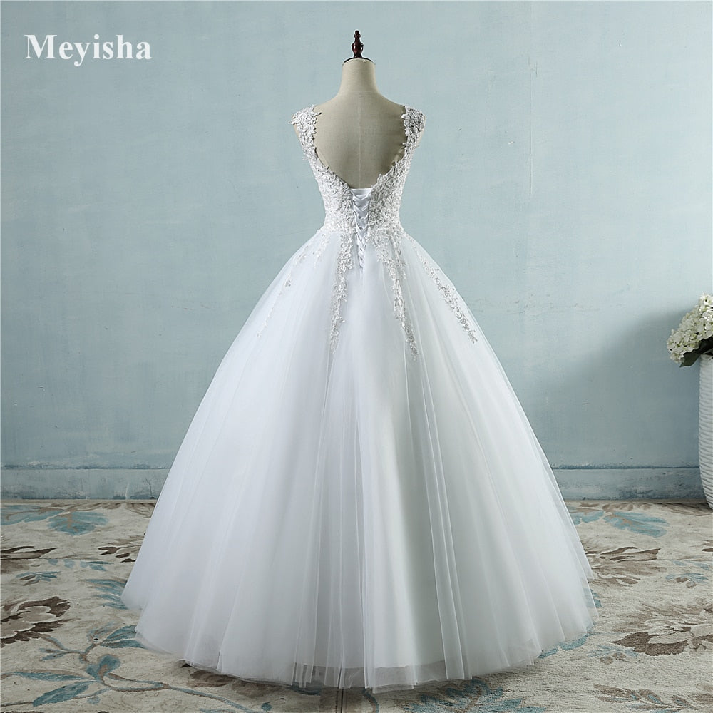 ZJ9076 Ball Gowns Spaghetti Straps Tulle Bridal Dress For Wedding