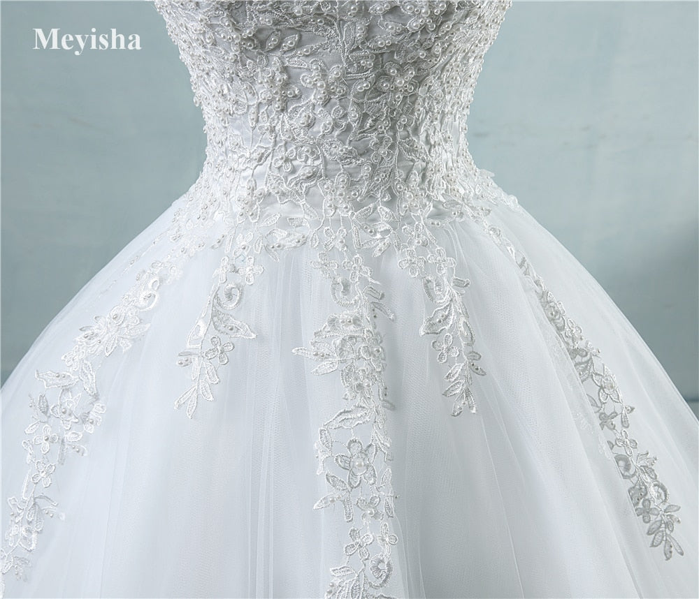 ZJ9076 Ball Gowns Spaghetti Straps Tulle Bridal Dress For Wedding