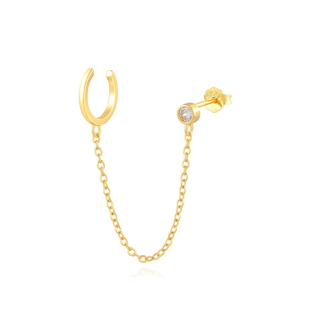 C2C Mall 925 European Gothic Punk Handcuff chain stud Earrings