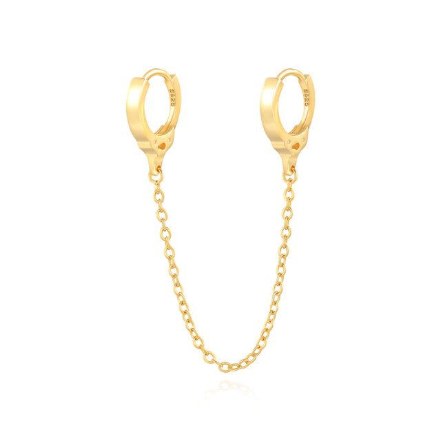 C2C Mall 925 European Gothic Punk Handcuff chain stud Earrings