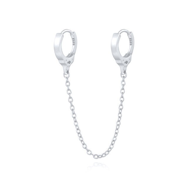 C2C Mall 925 European Gothic Punk Handcuff chain stud Earrings