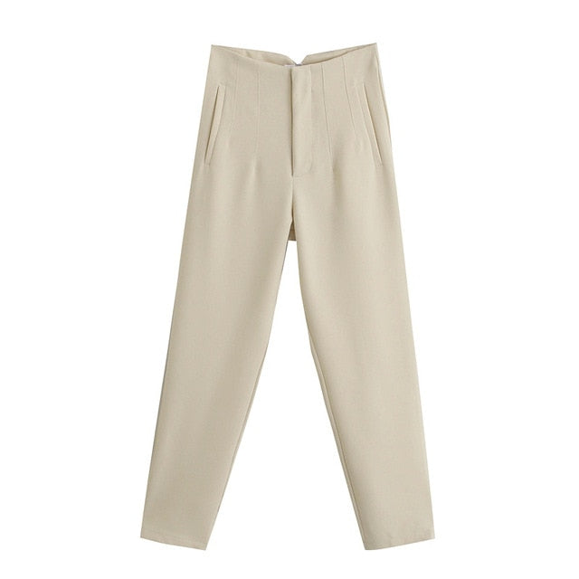 Za Spring Trouser High Waisted Ladies Fashion Pants
