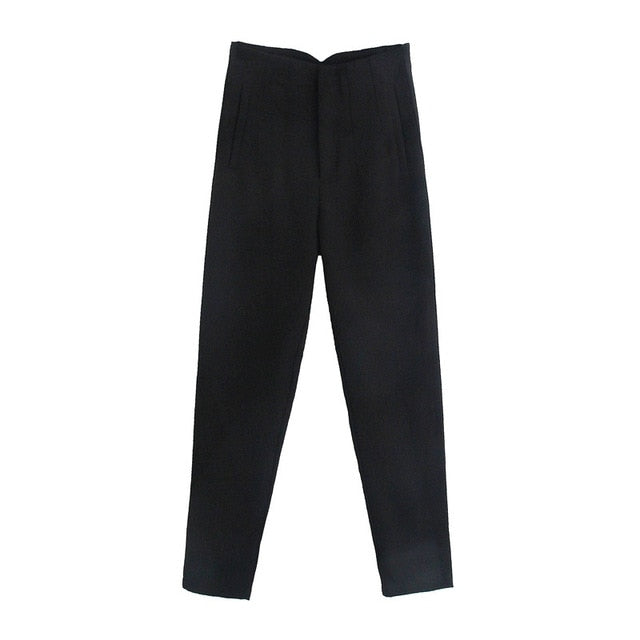 Za Spring Trouser High Waisted Ladies Fashion Pants