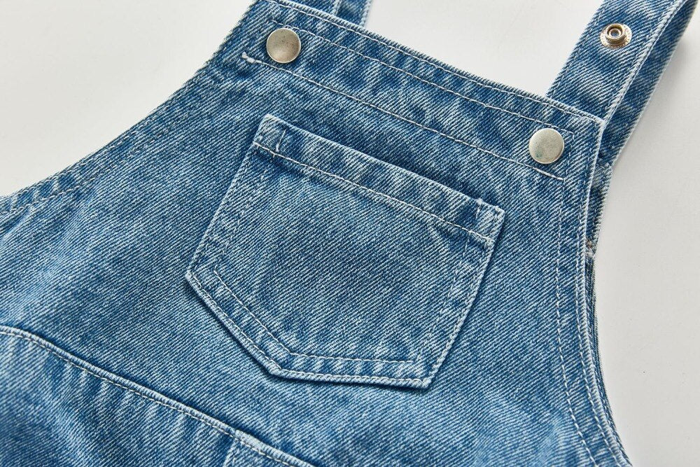 Newborn Baby Boy Denim Romper