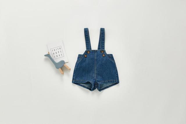 Newborn Baby Boy Denim Romper