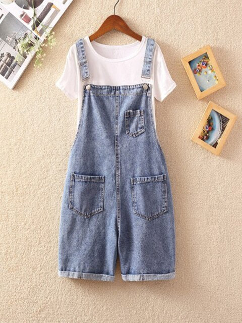 C2C Mall-Casual Denim Women Short Romper Jeans