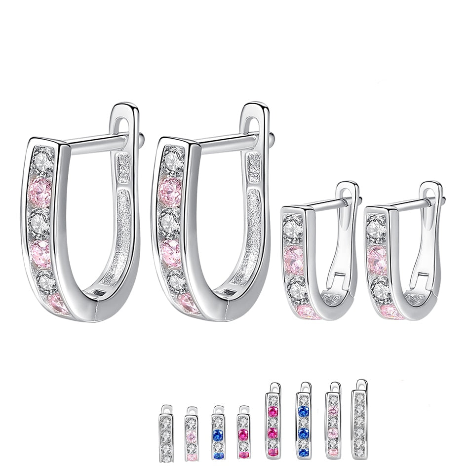 C2C Mall-BELAWANG Jewelry 925 Sterling Silver Crystal Small Stud Earrings