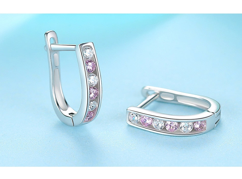 C2C Mall-BELAWANG Jewelry 925 Sterling Silver Crystal Small Stud Earrings