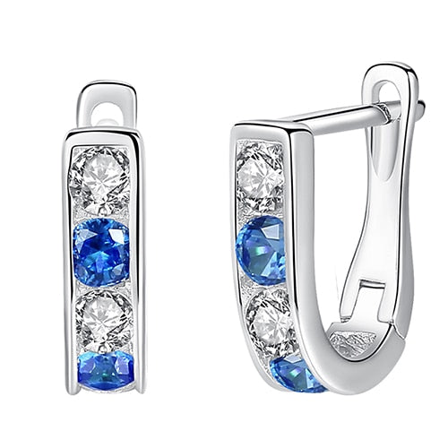 C2C Mall-BELAWANG Jewelry 925 Sterling Silver Crystal Small Stud Earrings