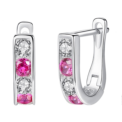 C2C Mall-BELAWANG Jewelry 925 Sterling Silver Crystal Small Stud Earrings