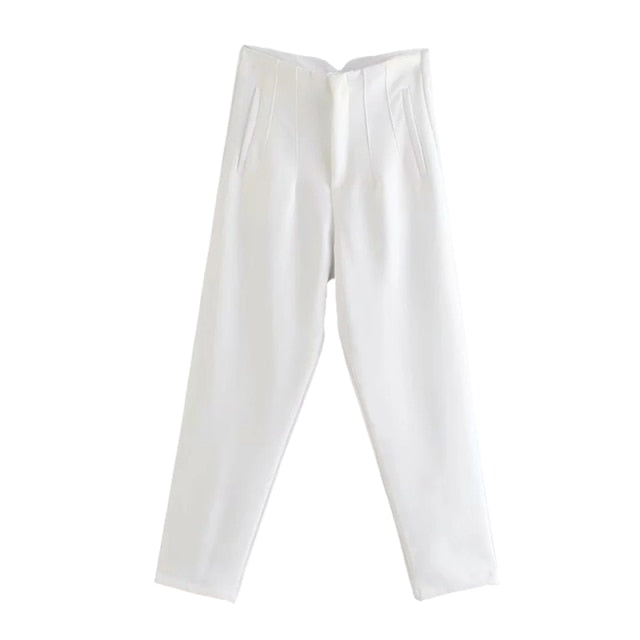 Za Spring Trouser High Waisted Ladies Fashion Pants