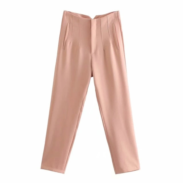 Za Spring Trouser High Waisted Ladies Fashion Pants