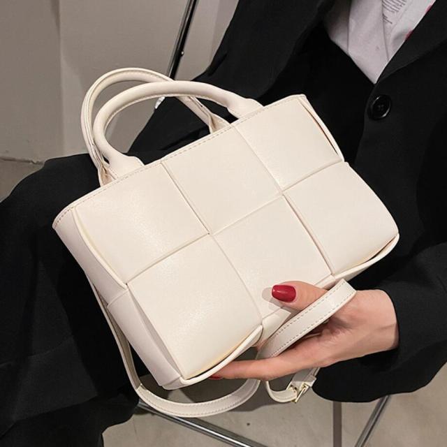 C2C Luxury Brand Large Weave Leather bag