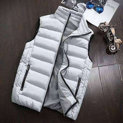 C2C Mall-Down Waistcoat Sleeveless Cotton Winter Men Jacket