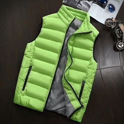 C2C Mall-Down Waistcoat Sleeveless Cotton Winter Men Jacket