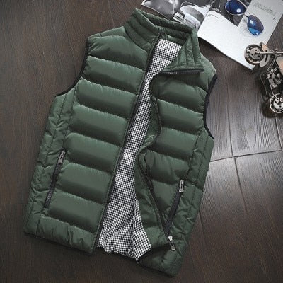 C2C Mall-Down Waistcoat Sleeveless Cotton Winter Men Jacket