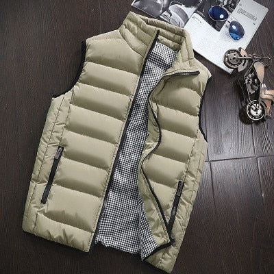 C2C Mall-Down Waistcoat Sleeveless Cotton Winter Men Jacket