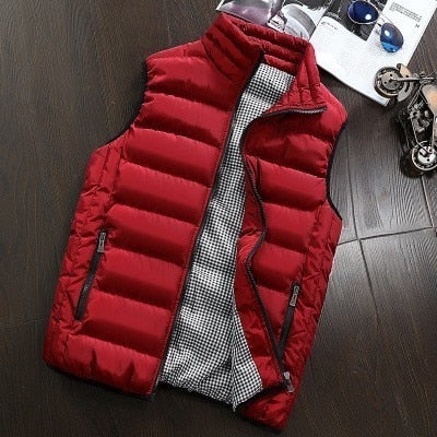 C2C Mall-Down Waistcoat Sleeveless Cotton Winter Men Jacket