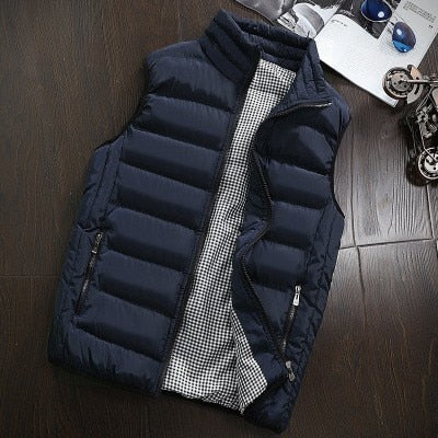 C2C Mall-Down Waistcoat Sleeveless Cotton Winter Men Jacket