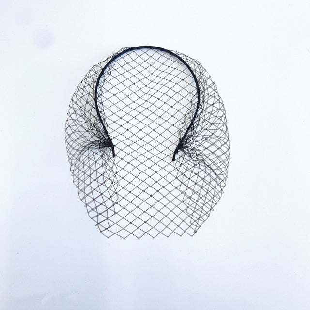 C2C Crystal Face Net Charming Wedding Veil and Headband Occasional Veil