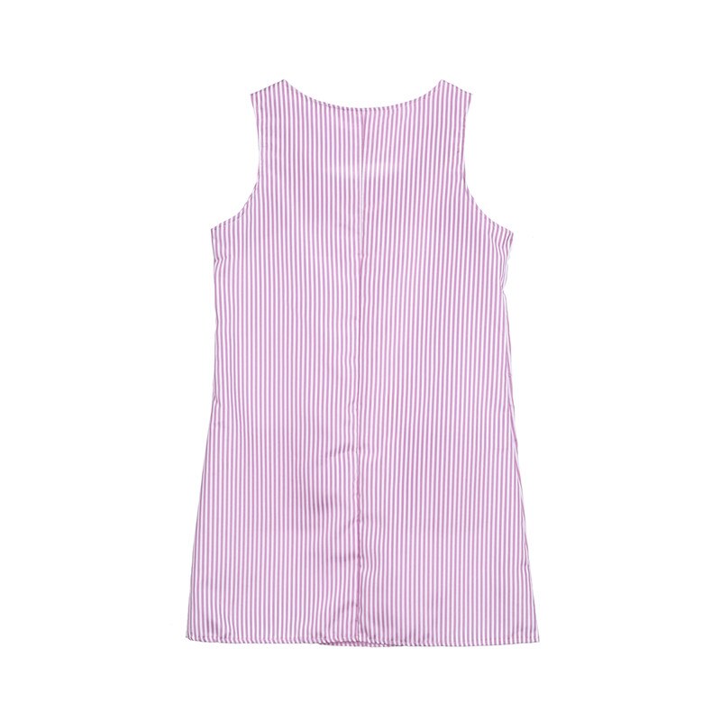 C2C Stripe Sleeveless & Loose Women Casual Short Mini Dress