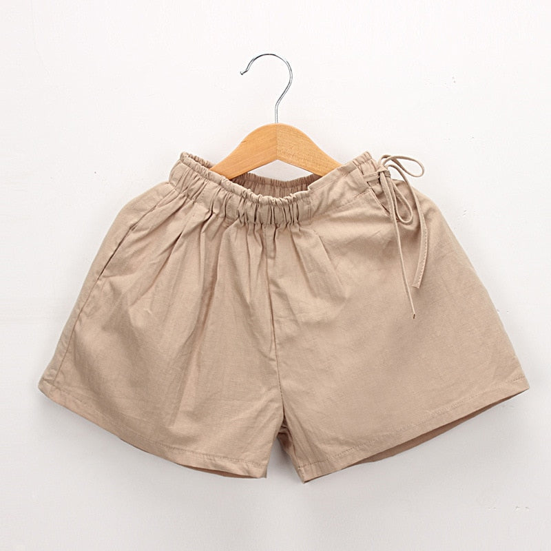 Girls' Denim Short-sleeved T-shirt+High Waist Skirt 2PCS Set