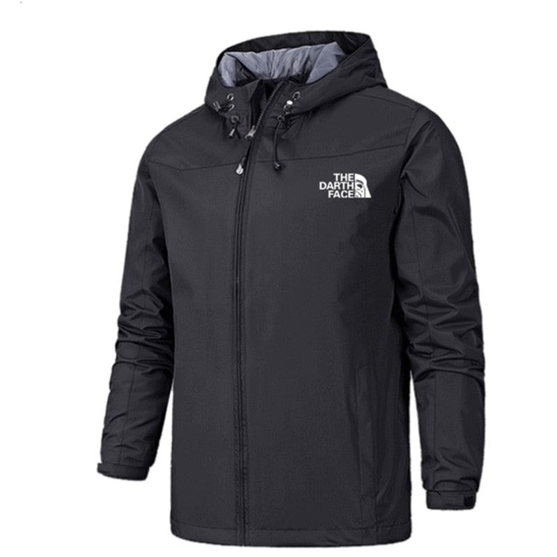 Men's Fashion Winter Outdoor Light Jacket Zipper Waterproof and Hooded Coat