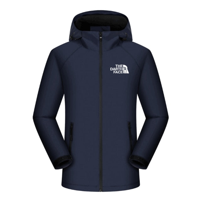 Men's Fashion Winter Outdoor Light Jacket Zipper Waterproof and Hooded Coat
