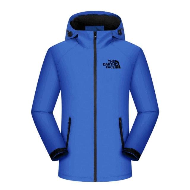 Men's Fashion Winter Outdoor Light Jacket Zipper Waterproof and Hooded Coat
