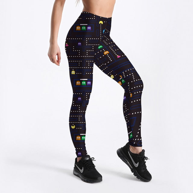 C2C Qickitout Spandex God Printed Leggings