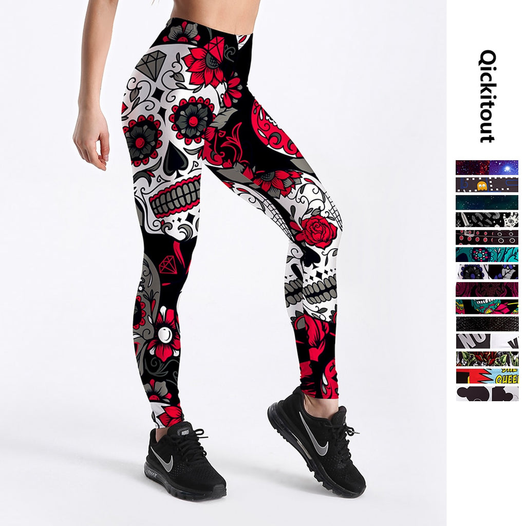 C2C Qickitout Spandex God Printed Leggings