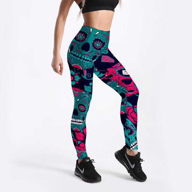 C2C Qickitout Spandex God Printed Leggings